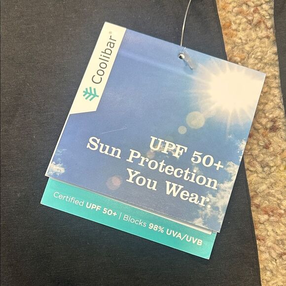 NWT Black Long Sleeve UPF50 Coolibar Shirt with Tiger Graphic - Picture 4 of 5